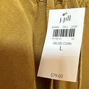 J. Jill Gold Gilded Coin Pants